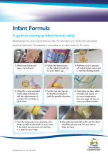 Thumbnail image of the making infant formula safely fact sheet