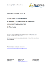 Thumbnail image of RPA0301 Standard of Compliance X-ray Dental Diagnostic Intraoral form