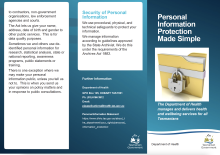 Thumbnail image of the brochure for Personal Information Protection Made Simple.