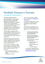 Thumbnail image of Laboratory notifable diseases guide for laboratories fact sheet